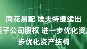 同花易配 埃夫特继续出售巴西子公司股权 进一步优化资产结构